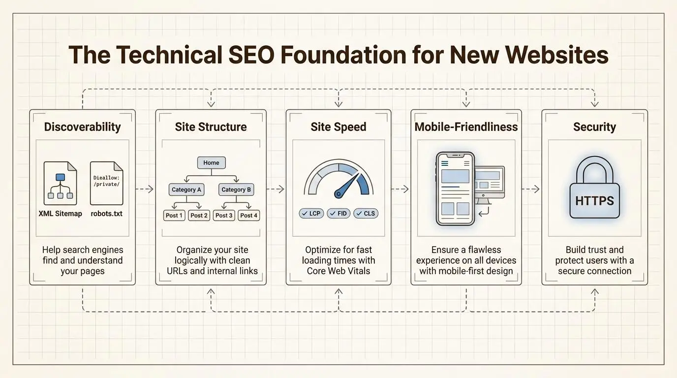 Technische SEO Voor WordPress: Complete Checklist 1 Technische SEO voor WordPress checklist 2026 snelheid Core Web Vitals schema optimalisatie