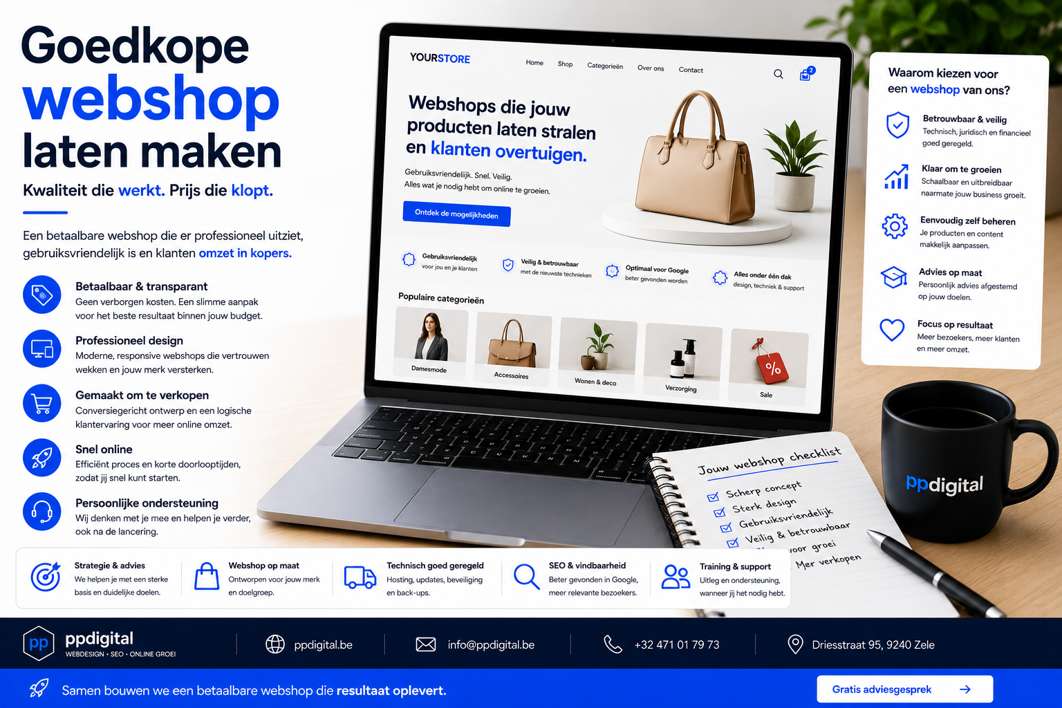 Goedkope webshop laten maken voor ondernemers die betaalbaar online willen verkopen