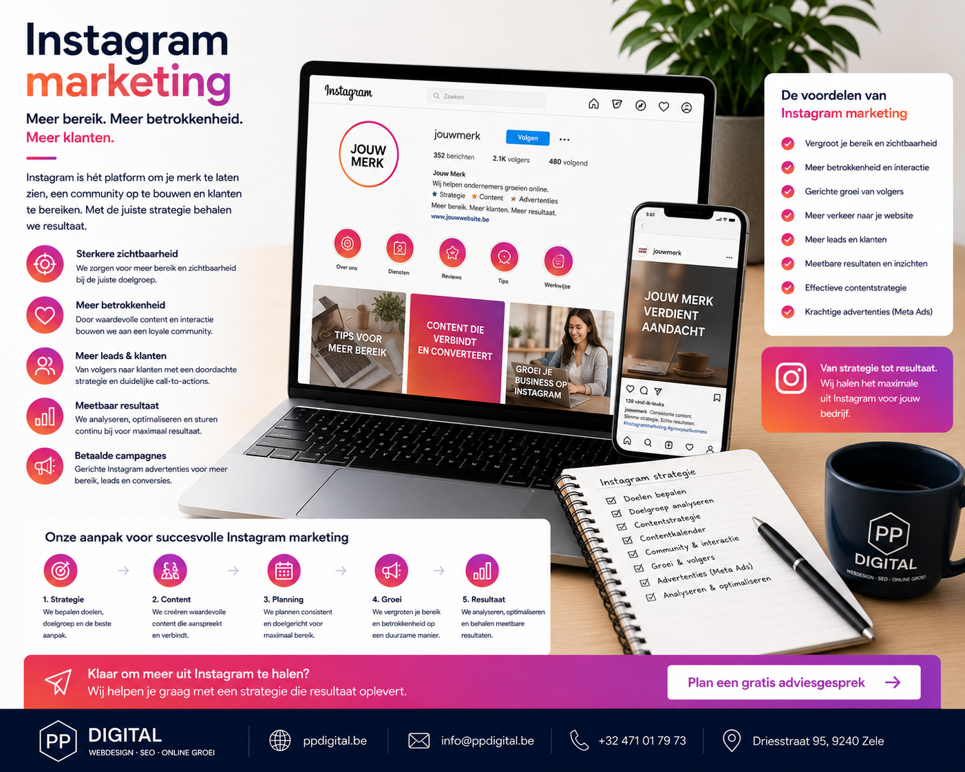 Instagram marketing voor meer bereik, betrokkenheid en klanten