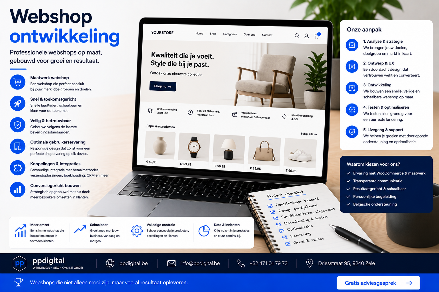 Webshop ontwikkeling op maat voor ondernemers die online willen verkopen