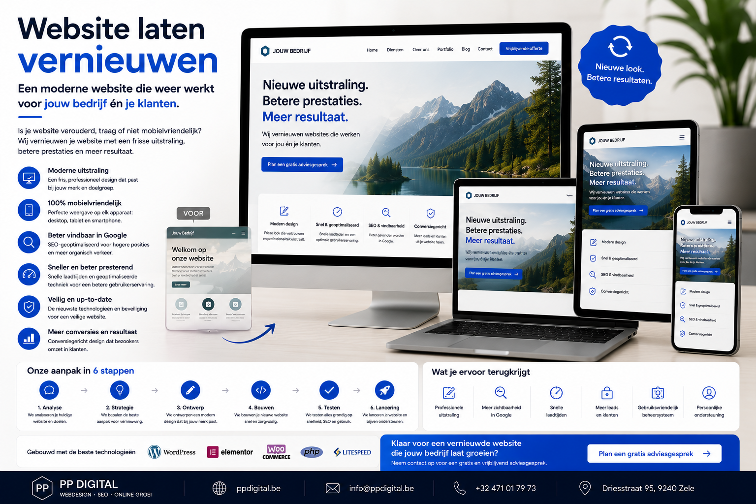 Website laten vernieuwen voor een moderne, snelle en beter vindbare website