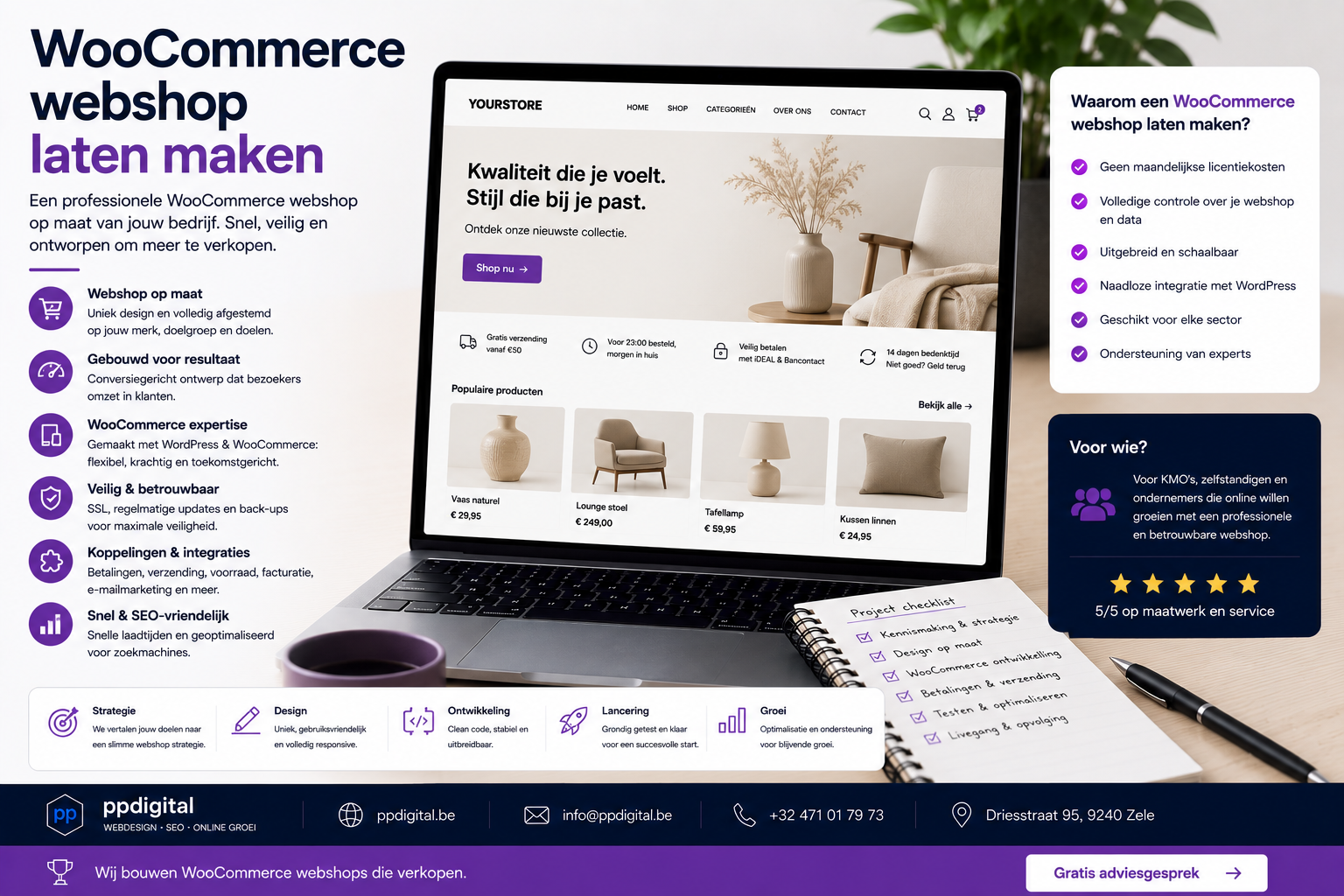 WooCommerce webshop laten maken voor ondernemers die online willen verkopen